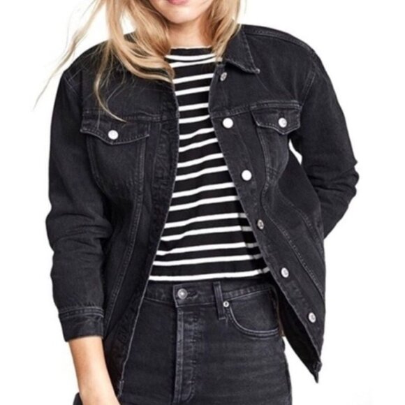 Madewell The Oversized Jean Jacket in Lunar Wash Size XXS - Picture 1 of 3